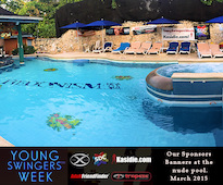 Sponsor Banners by the Pool